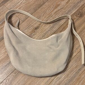 Cream & Light Grey Hobo Bag by LOFT